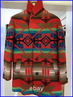 VTG Pendleton High Grade Western Wear Mens Aztec Wool Jacket Size 44 XL Sherpa