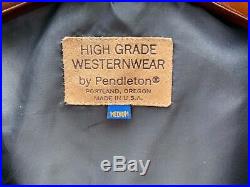 VTG Pendleton High Grade Western Wear Native American Style Mens Coat Jacket SzM