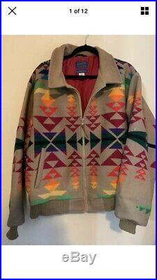 VTG Pendleton High Grade Western Wear Native Blanket Mens Coat Jacket L Vg