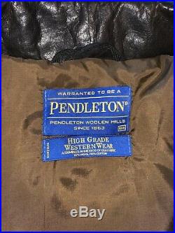 VTG Pendleton High Grade Western Wear Native Blanket Mens Coat Jacket XXXL 3XL