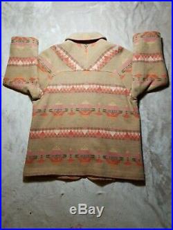 VTG Pendleton Knockabout Western Wear Tribal Aztec Wool Jacket Blanket Coat (L)