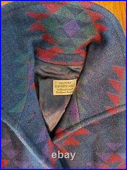 VTG Pendleton Wool Blanket Aztec Southwest Jacket Coat Western L NEW with tags