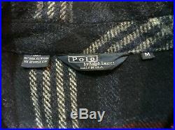 VTG Polo Ralph Lauren PRL Plaid Wool Thistle Hunting Coat Barn Jacket M USA RRL