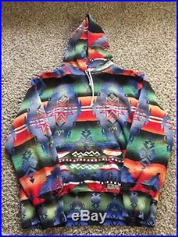 VTG Polo Ralph Lauren Southwestern Sport Aztec Jacket Hoodie Western Large