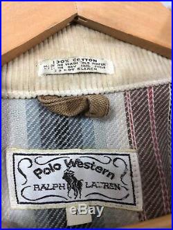 VTG Polo Western Ralph Lauren Jacket Blanket RRL Medium Chore Ranch Country Barn