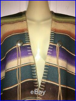 VTG Ralph Lauren Country Southwestern Indian Blanket Serape Poncho Unisex