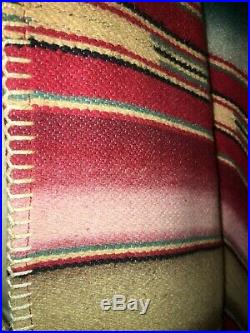 VTG Ralph Lauren Southwestern Indian Blanket Serape Poncho Wool Blend Unisex