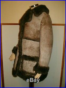 VTG Rancher Sheepskin Shearling Fur Jacket Coat women Size M/L estimated