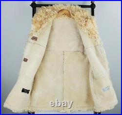 VTG SAWYER OF NAPA Size 10 Medium Womens Suede Shearling Rancher Jacket Coat