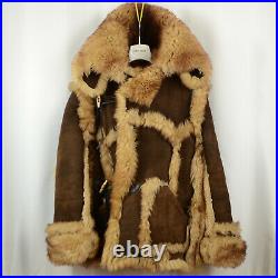 VTG Schott 212 Mountain Man Real Long Hair Sheepskin Shearling Fur Coat Jacket