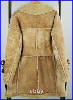 VTG WOOLRICH Size 42 Large California Lamb Suede Shearling Ranch Western Jacket