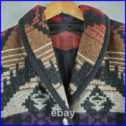 VTG WOOLRICH USA MADE Medium Womens Wool Aztec Southwest Barn Chore Jacket Coat