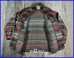 VTG Woolrich Mens Size L Aztec Southwestern Blanket Wool Jacket Coat USA Made