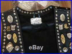 Vintage 100% Leather Black Vest Western Fashion of California XS/Small Selena