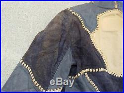 Vintage 1960s Vtg 60s CHAR Genuine Leather Suede Whipstitched Jacket Coat S SM