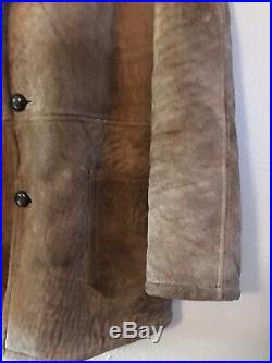 Vintage 60's Mens Jacket Western large Marlboro Ranch Coat Suede Sherpa 42
