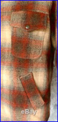 Vintage 70s PENDLETON High Grade WESTERN WEAR WOOL BLANKET Coat JACKET SHERPA