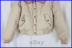 Vintage 80s Levis Puffy Corduroy Western Jacket Parka Vest Womens L Rockabilly