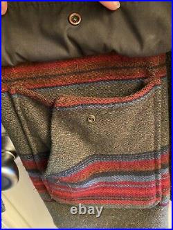 Vintage 80s Woolrich Stripe Jacket Made In USA Coat Mens Small Aztec Navajo
