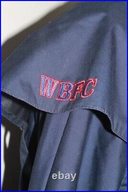 Vintage AFL Western Bulldogs Football Club Trench Coat Jacket Medium 90's Heatly