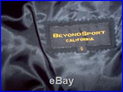 Vintage BLACK Suede Leather WESTERN FRINGE Beyond Sport California Coat JACKET S