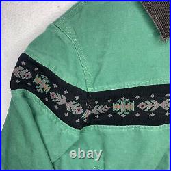 Vintage Carhartt Jacket Adult Large Coat Green Aztec Western USA Made