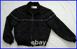 Vintage Carhartt Jacket Coat Black 2XL Aztec Western USA Made JQ0505 Work Chore