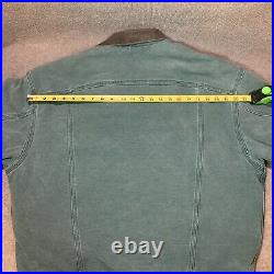 Vintage Carhartt Large Coat Moss Green Blanket Lined Workwear Chore USA