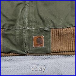 Vintage Carhartt Lined Western Jacket Size L Coat Green Wip