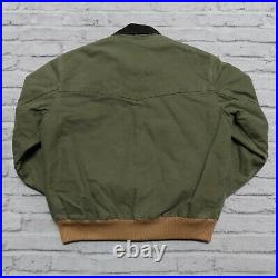 Vintage Carhartt Lined Western Jacket Size L Coat Green Wip
