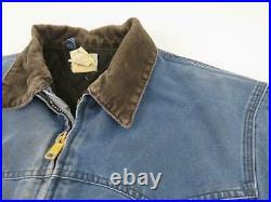 Vintage Carhartt Men's Sante Fe Canvas Duck Cotton Western Coat XL Jacket Blue