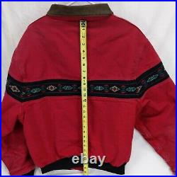 Vintage Carhartt Red Aztec Jacket Men's 2XL Navaho Duck Canvas Western Barn Coat