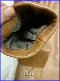 Vintage Genuine Deerskin Western Leather Jacket Custom Coat Co. Mens L/XL Brown