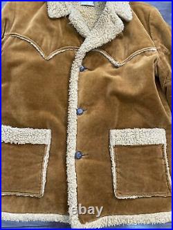 Vintage H Bar C Ranchwear Sherpa Lined Jacket Coat Western Cowboy Mens Medium