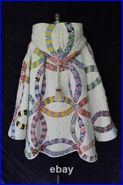 Vintage Hand Made Wedding quilt blanket Free People Anthropologie jacket coat