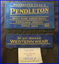 Vintage High Grade Pendleton 100 Percent Virgin Western Wool Jacket Size Medium
