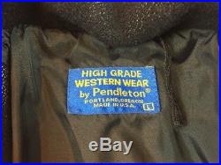 Vintage High Grade Western Wear Pendleton Jacket Large Native Made In USA Wool