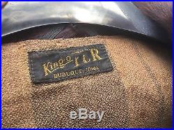 Vintage King O Fur 1930s Grizzly Pony Fur Leather Western Motorcycle Coat Jacket