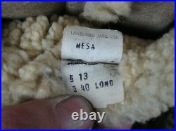 Vintage LAKELAND Sheepskin Shearling Ranch Western Coat Jacket USA Mens Size 40