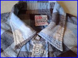 Vintage LEVIS Western Wear Shirt 1930's-1960's/Size Small /STRAUSS/Short Horn