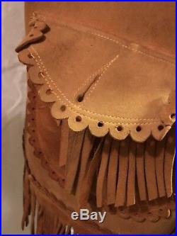 Vintage Leather Fringe Jacket Original 40s Western Rockabilly Hippie Suede Coat