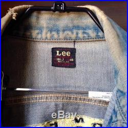 Vintage Lee riders Joki Rodeo embroidery denim trucker jacket size 40