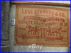 Vintage Levi Strauss Men's Long Denim Riding Cattlemen Jacket Coat Duster Sz M