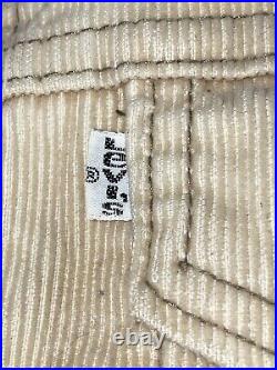 Vintage Levi's Levi Strauss Cream Type 3 Corduroy Trucker Jacket 70s Mens 42 USA