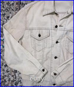 Vintage Levi's Levi Strauss Cream Type 3 Corduroy Trucker Jacket 70s Mens 42 USA