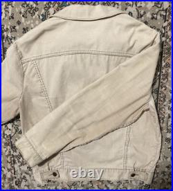 Vintage Levi's Levi Strauss Cream Type 3 Corduroy Trucker Jacket 70s Mens 42 USA