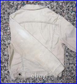 Vintage Levi's Levi Strauss Cream Type 3 Corduroy Trucker Jacket 70s Mens 42 USA
