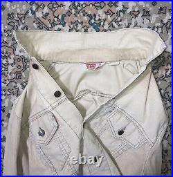 Vintage Levi's Levi Strauss Cream Type 3 Corduroy Trucker Jacket 70s Mens 42 USA