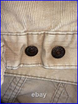 Vintage Levi's Levi Strauss Cream Type 3 Corduroy Trucker Jacket 70s Mens 42 USA