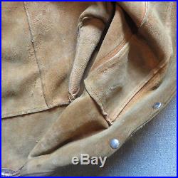 Vintage Levi's Western Wear Short Horn Jacket. Leather Buckskin Suede. V. Rare